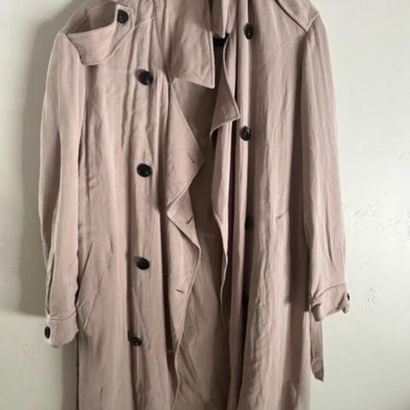 ALLSAINTS Lia Mac Trench Coat in blush pink size XS - Picture 4 of 9